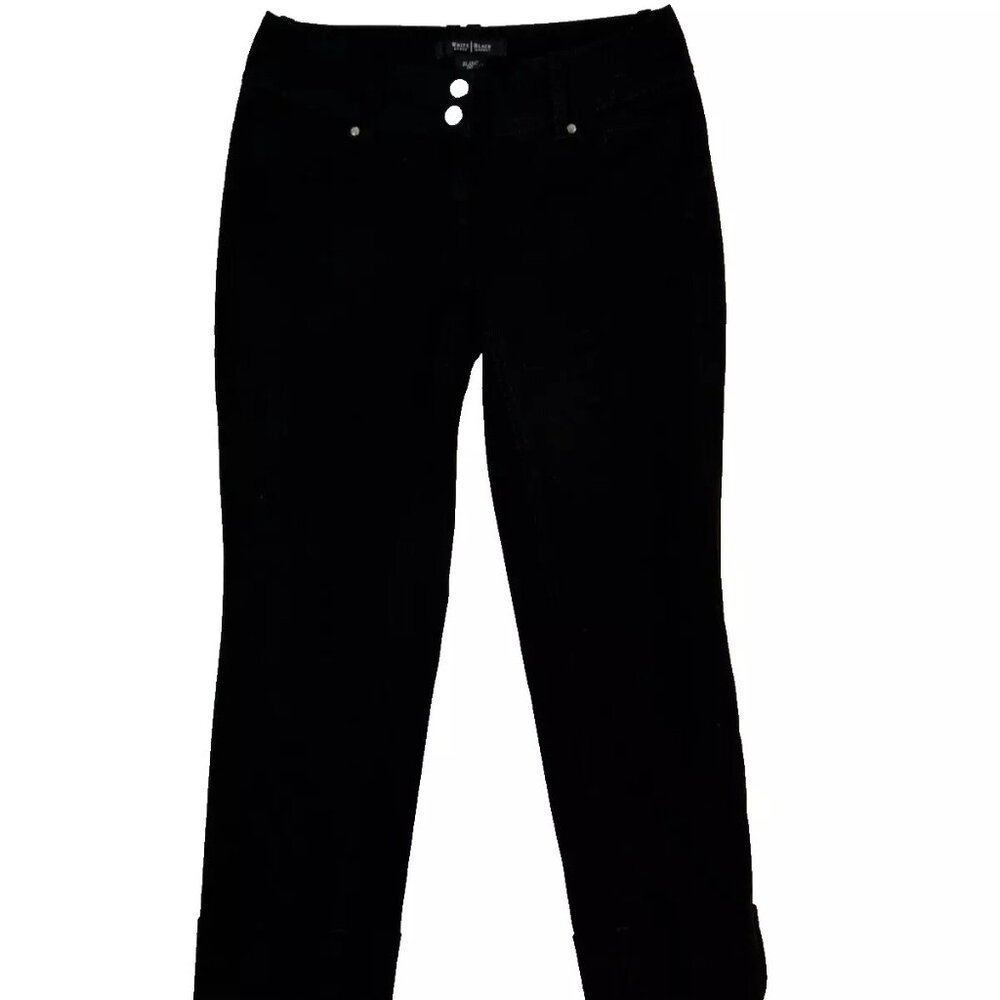 White House Black Market Womens Cuffed Soft Stretch Pants Black Size 00